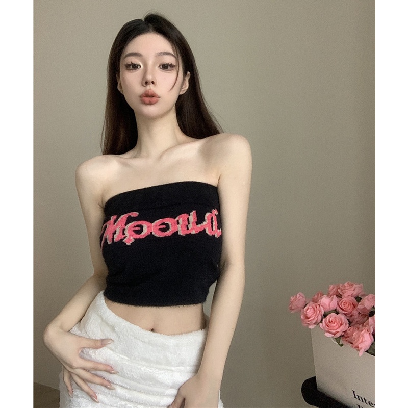 Áo Ống Ôm In Chữ Quyến Rũ Dành Cho Nữ