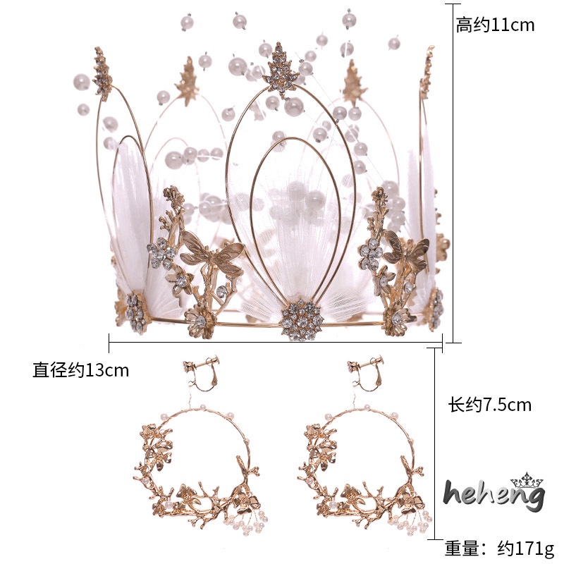 Khuyên Tai Hợp Kim Hình Lông Vũ Đính Hạt Ngọc Trai Giả Sang Trọng