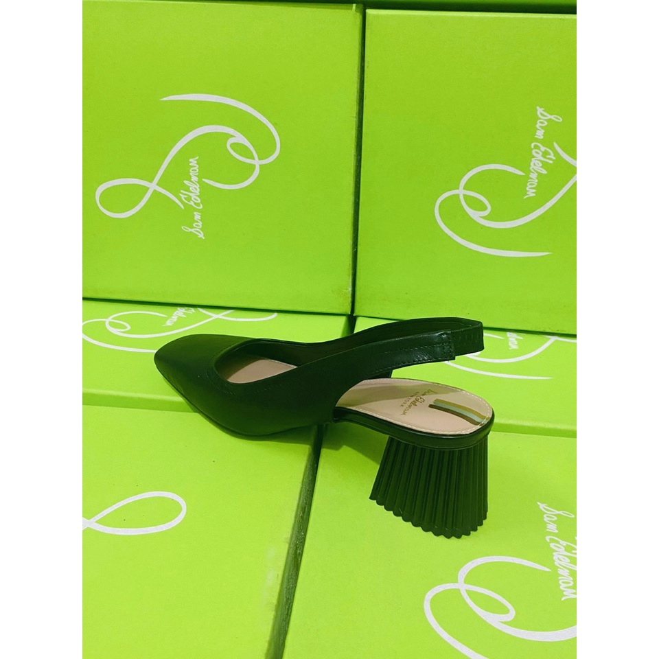 Giày, guốc, dép Sam edelman gót 6 cm, mũi vuông trẻ trung hàng xuất xịn chất da thật mềm và êm