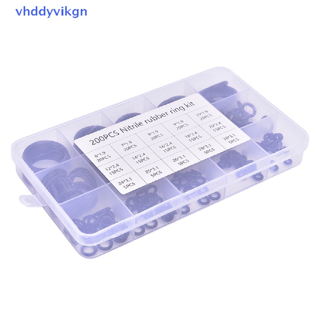 Set 200 Vòng Đệm Cao Su Hình Chữ O Chuyên Dụng