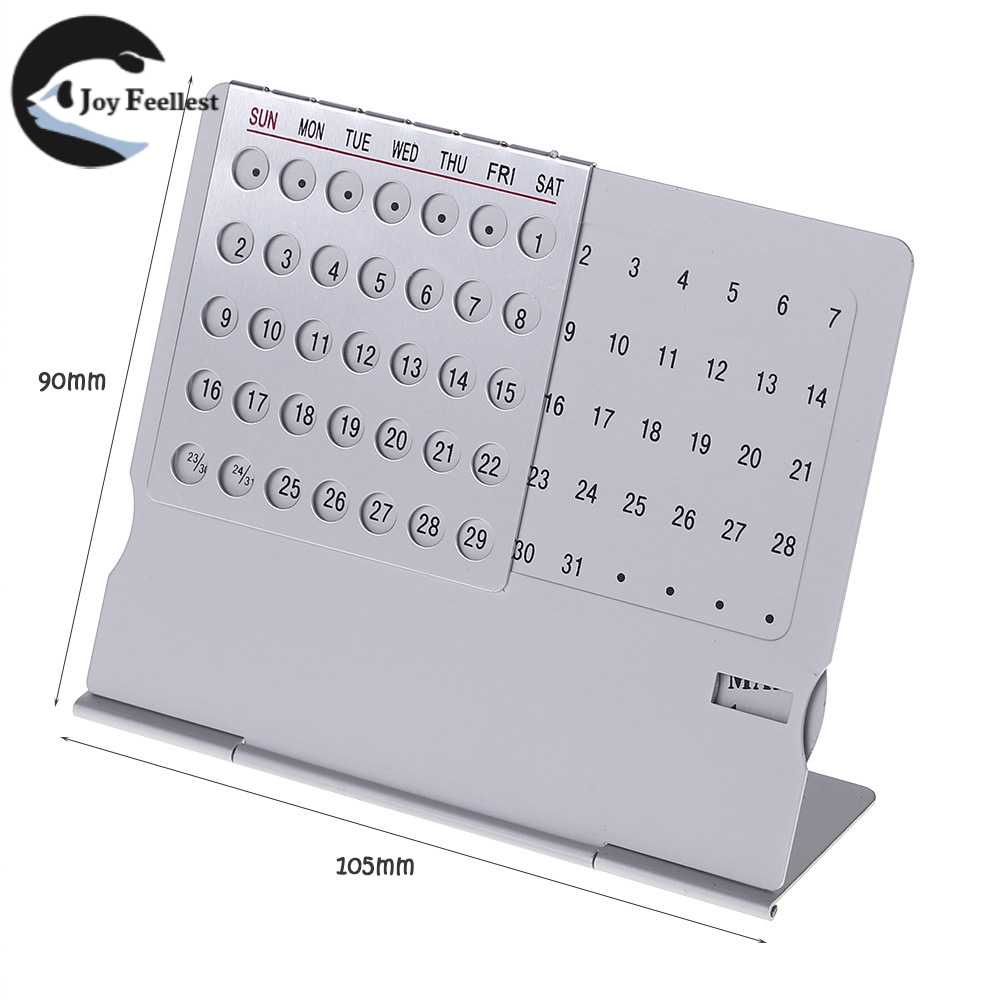 Aluminium Alloy Assembling Calendar Foldable Silvery Durable for Office Supplies