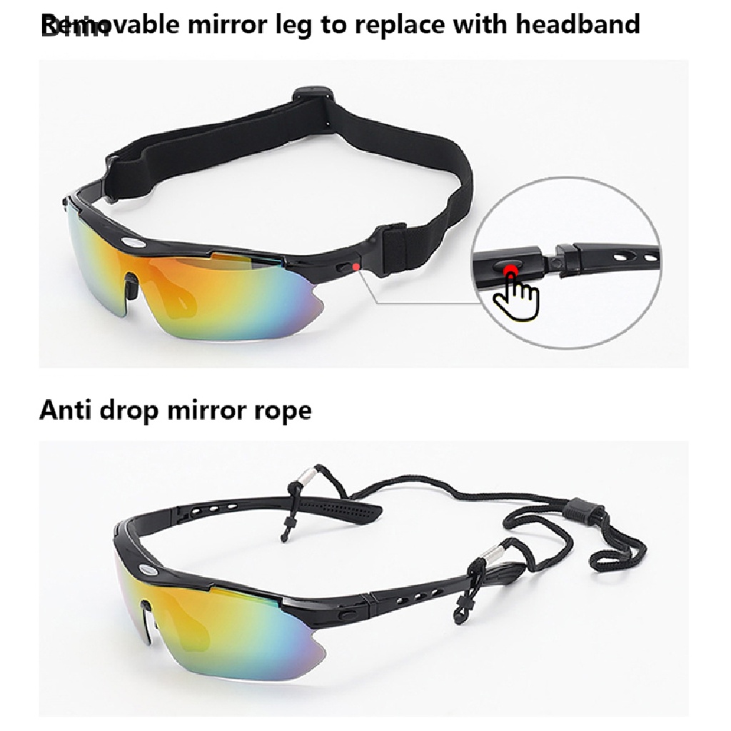 Kính Mát Phân Cực Kèm 5 Tròng Bảo Vệ Mắt Khi Chạy Xe