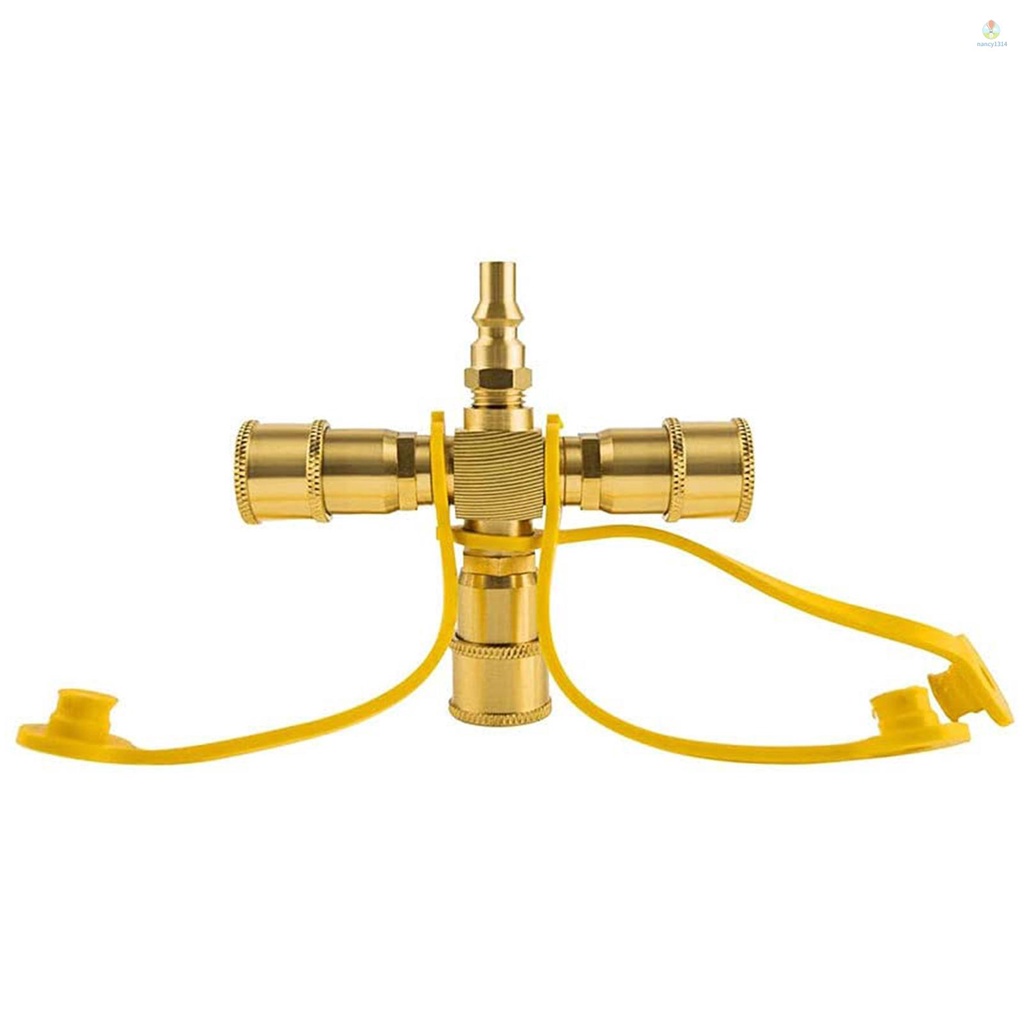 Đầu Nối Ống Nước 3 Cổng 1 / 4 '' Bằng Đồng Thau Cho Trailer / Motorhome / Gases / Cắm Trại