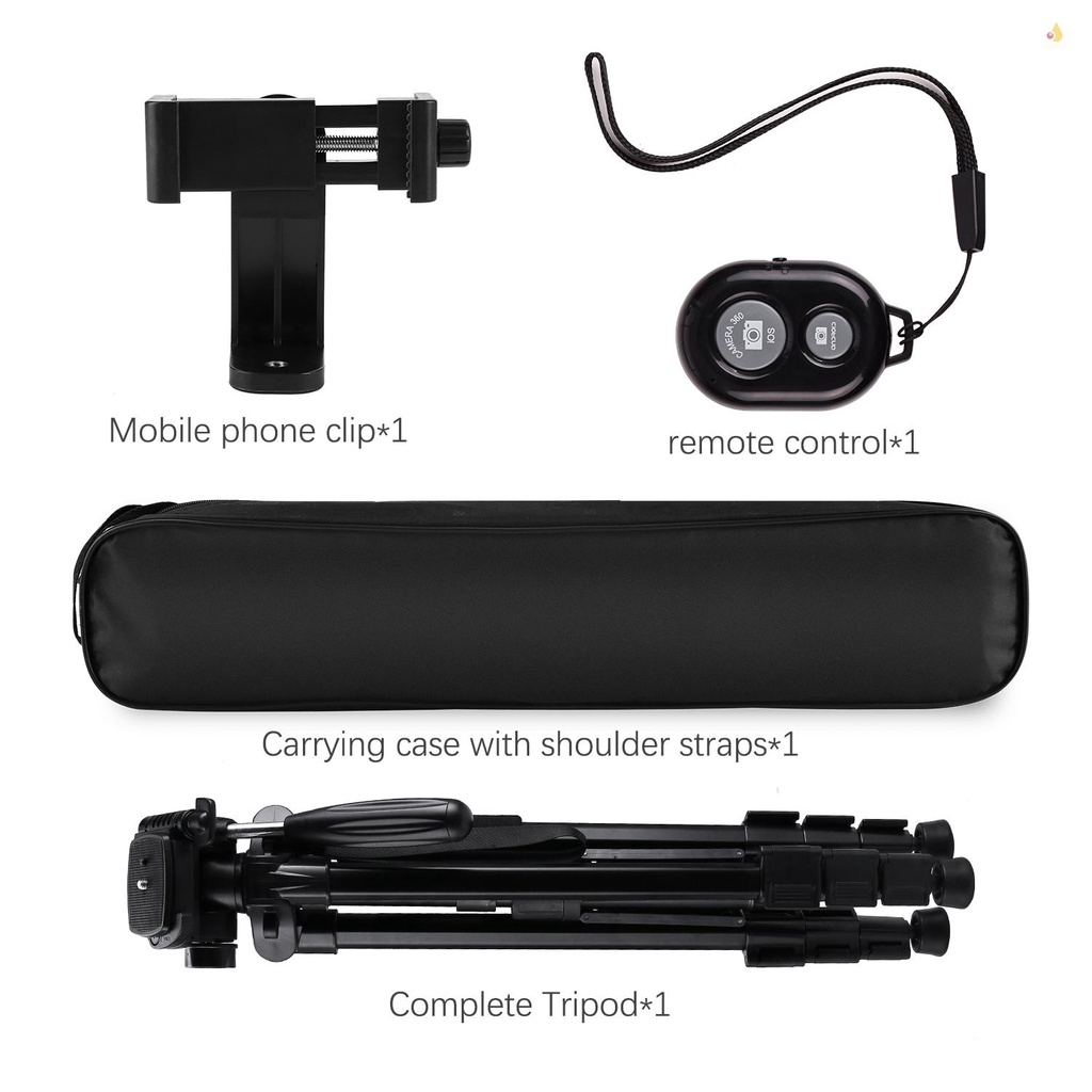 Giá Đỡ Ba Chân Xoay 3 Chiều Bằng Hợp Kim Nhôm Andoer TTT-003 2 Trong 1 163cm Max. Kẹp Gắn Túi Xách Điện Thoại Thông Minh 5kg 5kg