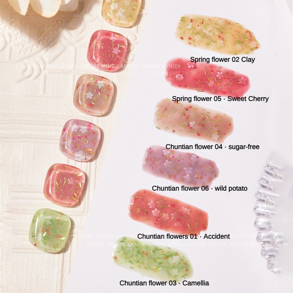 Sơn Móng Tay Gel Uv Thạch Annies Gel Sơn Móng Tay Trong Mờ Họa Tiết Hoa Phong Cách Nhật Bản