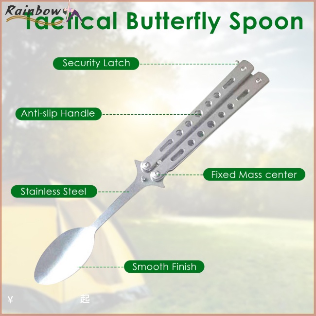 Bộ 2 Muỗng Nĩa Bằng Thép Không Gỉ Có Thể Gấp Gọn Tiện Dụng