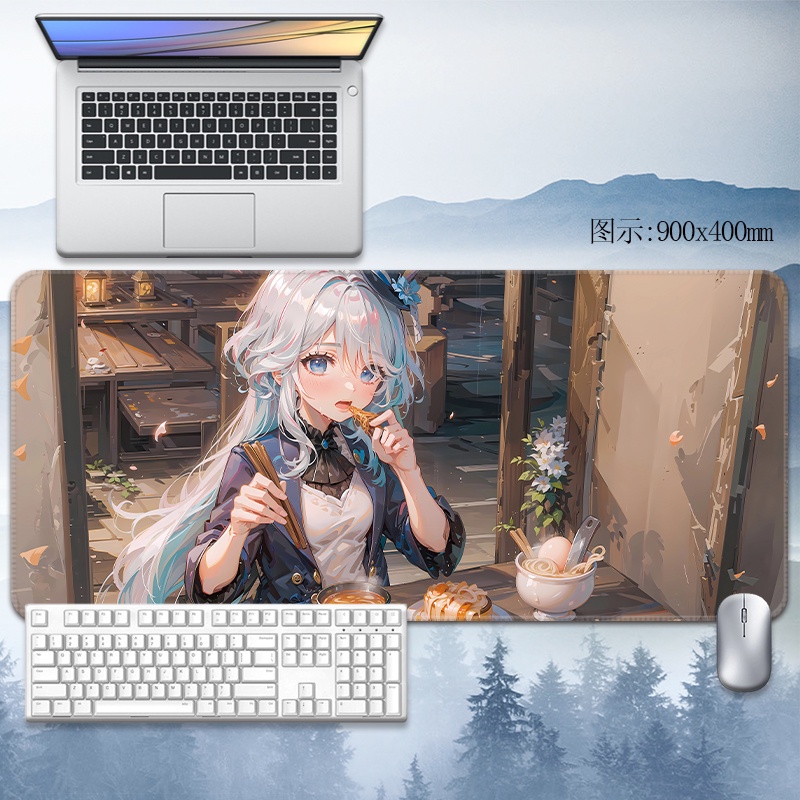 Focalors mouse pad Genshin Impact computer pad gaming large table pad anime custom Fontaine animation Water God keyboard pad