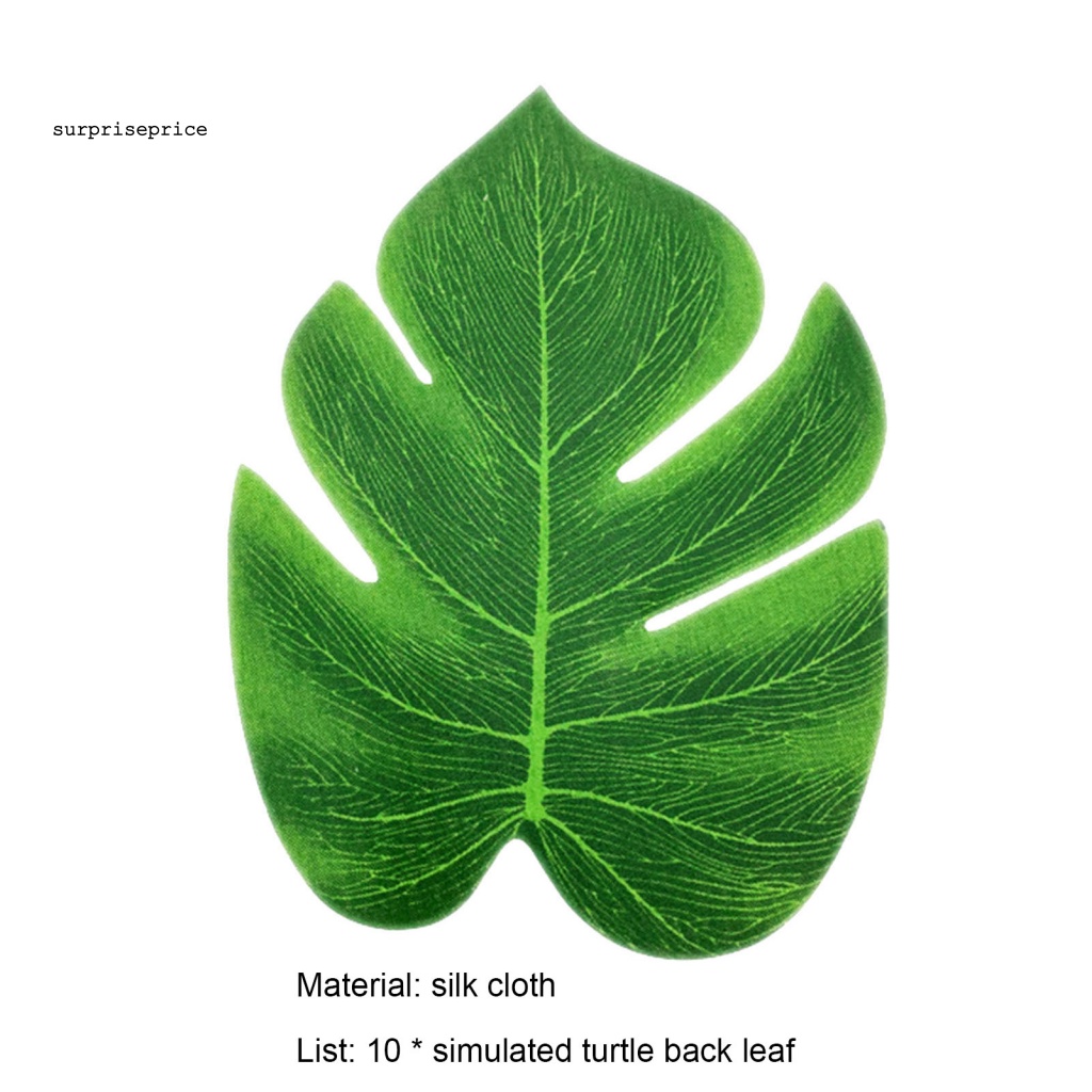 Set 10 Lá Monstera Giả Không Phai Màu Có Thể Giặt Được