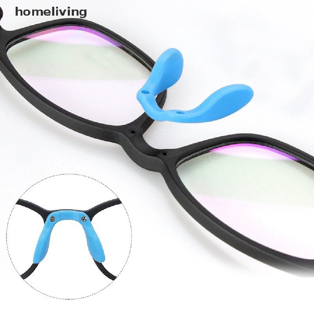 Bộ 2 Miếng Đệm Mũi Bằng Silicon Mềm Trong Mờ Chống Trượt Nhiều Kiểu Dáng Tùy Chọn Cho Trẻ Em Trên Mắt Kính
