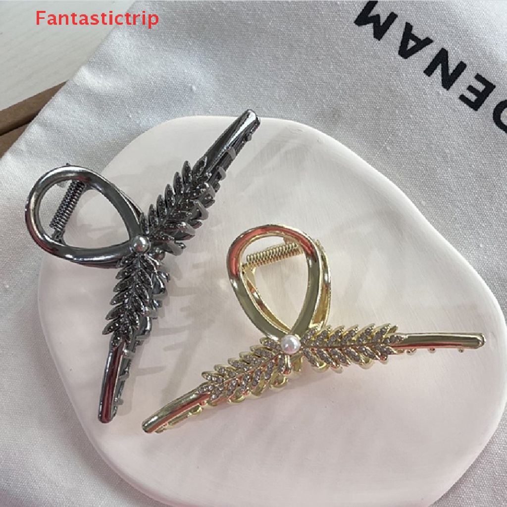 [Fantastictrip] Kẹp Tóc Càng Cua Đính Đá Lấp Lánh Thời Trang Tinh Tế Bằng Kim Loại Cho Nữ Sang Trọng Truy Cập Tóc Sang Trọng