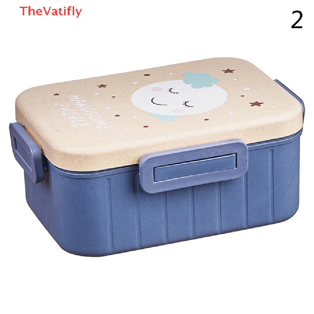 1 Hộp Đựng Cơm Trưa Bằng Nhựa Hình Hoạt Hình Cho Trẻ Em