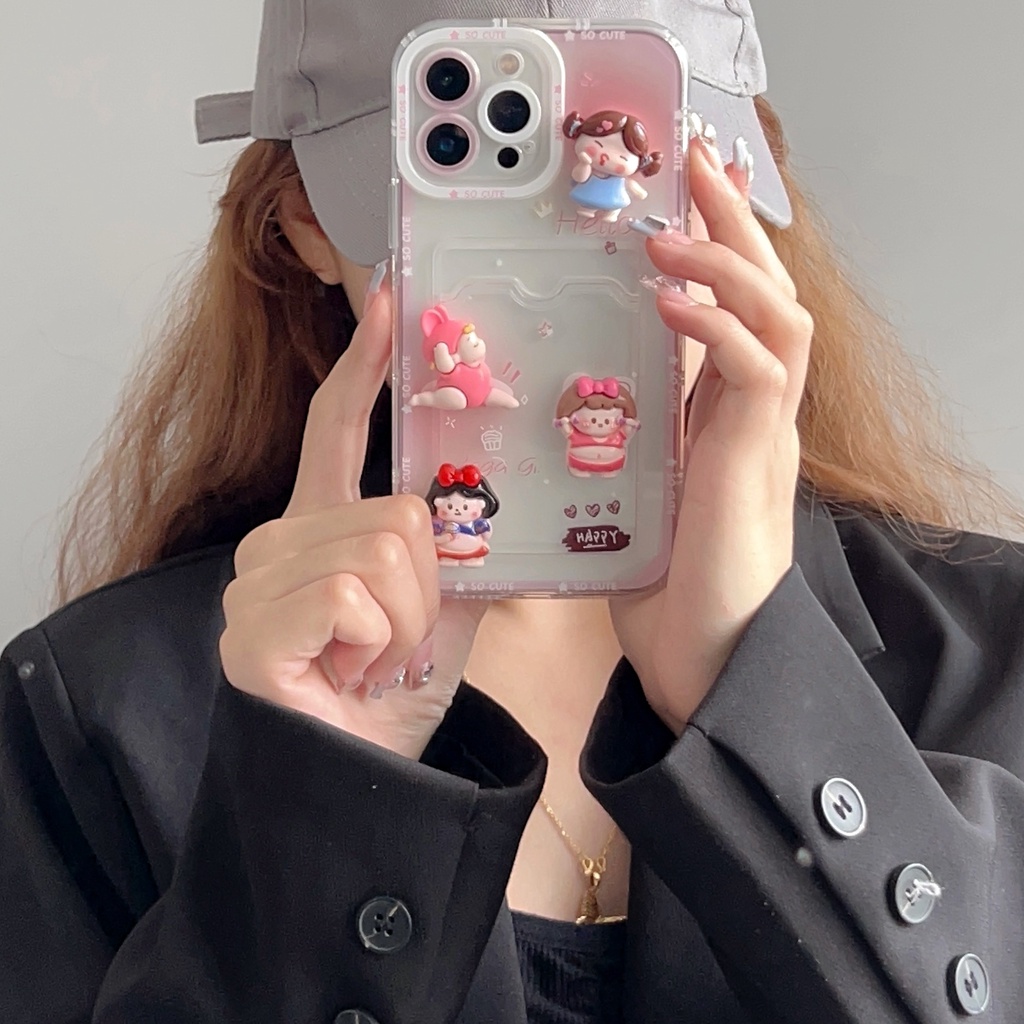 Ốp Điện Thoại TPU Silicon Mềm Trong Suốt Hình Đôi Mắt Thiên Thần 3D Dễ Thương Cho iPhone 14 13 12 11 Pro XR XS Max 7 8 14 Plus