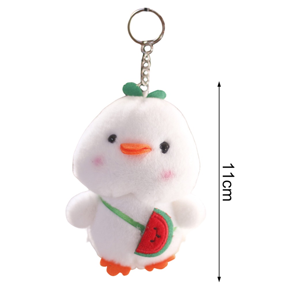 Móc Khóa Hình Vịt Nhồi Bông 11cm Bằng Cotton Mềm Mại