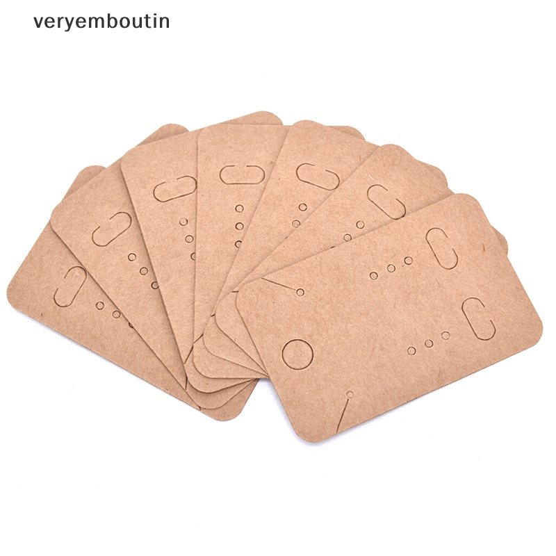 Set 100 Thẻ Giấy Kraft Trưng Bày Vòng cổ / Bông Tai