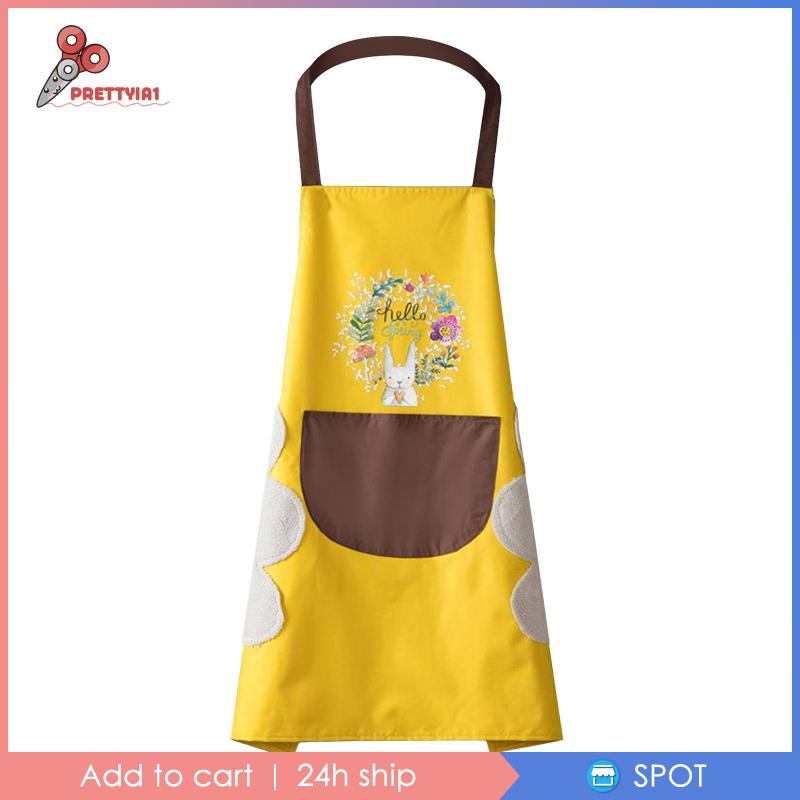 [Prettyia1] Tạp Dề Nấu Ăn Có Túi Và Khăn Lau Tay Cho Nữ