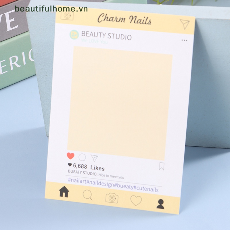 Bộ 10 Thẻ Giấy Cạc Tông Trưng Bày Móng Tay Giả