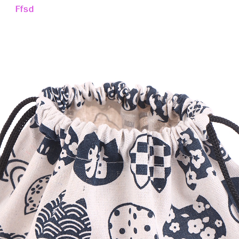 1 Túi Dây Rút Đựng Cơm Trưa Phong Cách Nhật Bản