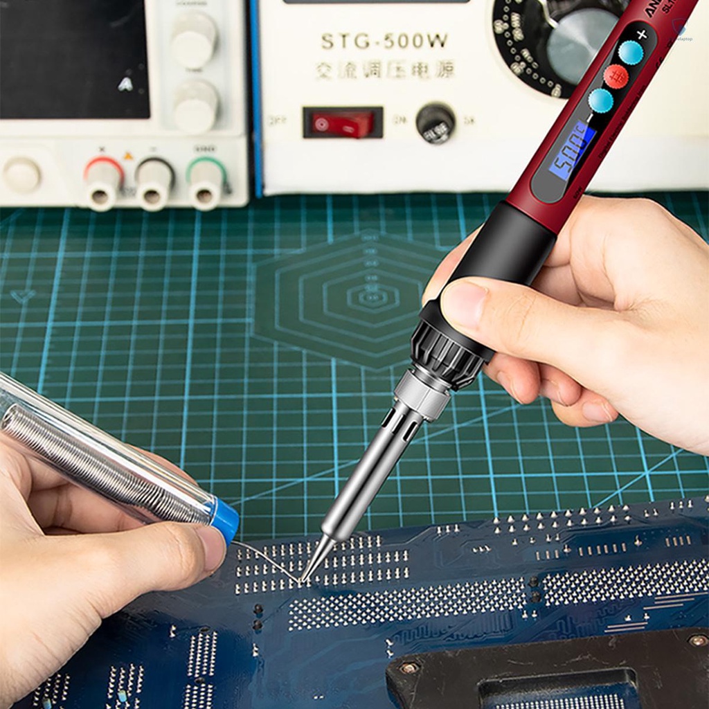 Máy Hàn Điện Mini ANENG SL103 13 Món Với Màn Hình LCD Kỹ Thuật Số°C~500°C Bộ Dụng Cụ Hàn Điện 60W 60W Có Thể Điều Chỉnh Nhiệt Độ Kèm Nhíp Bằng Thiếc
