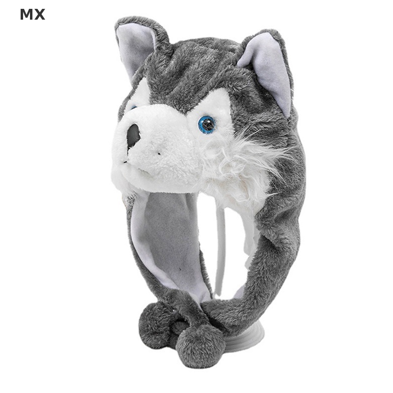 Mũ Trùm Đầu Giữ Ấm Tai Hình Sói Dễ Thương mingxuan2