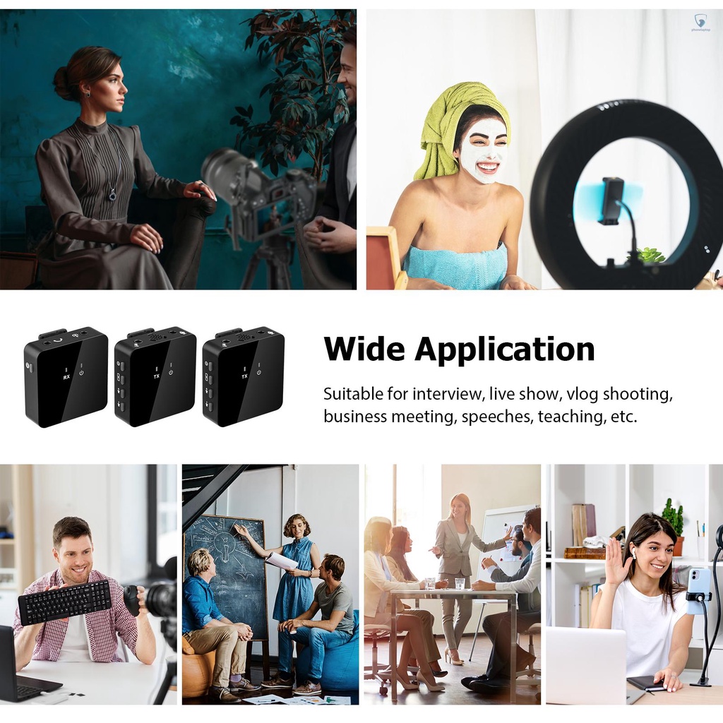 Micro Không Dây Có Kẹp Và Sạc 2 Đầu Nhận Tín Hiệu