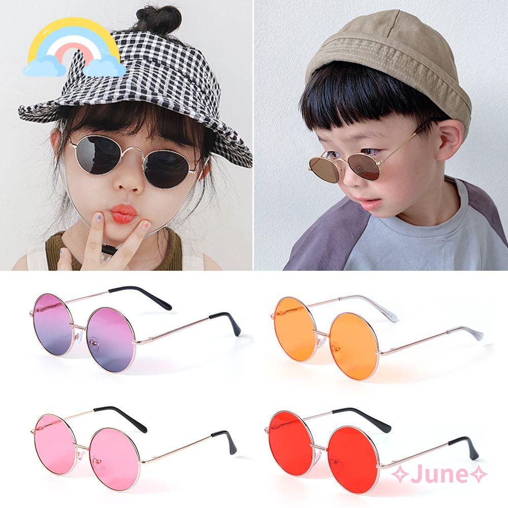 Kính Mát Tròn Gọng Kim Loại Chống Tia Uv 400 Cho Bé Trai Và Gái Phong Cách Anh Quốc 2020