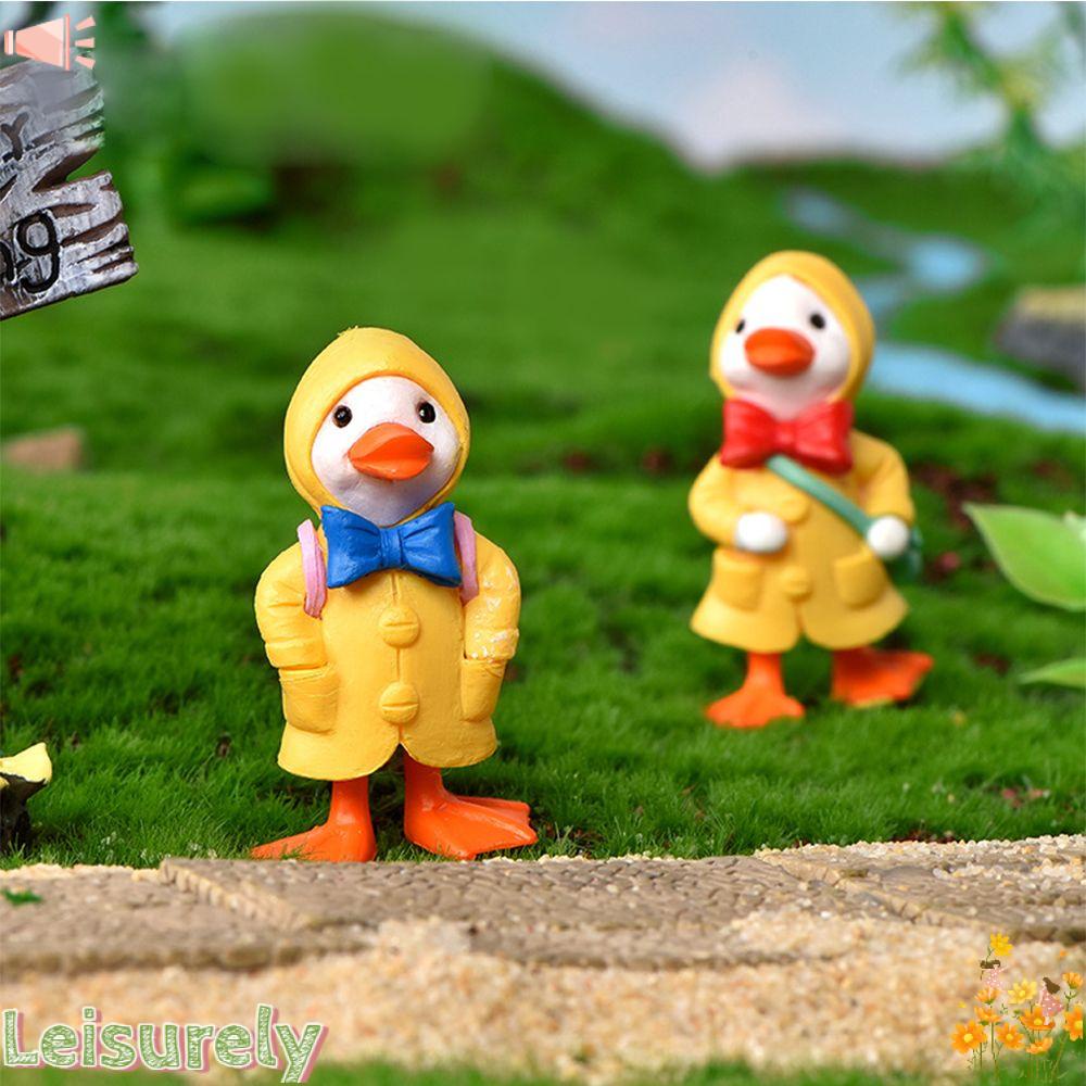 1 Đồ trang trí Chú Vịt Mặc Áo Mưa Dễ Thương Dùng Trang Trí Nhà Cửa/ Sân Vườn DIY