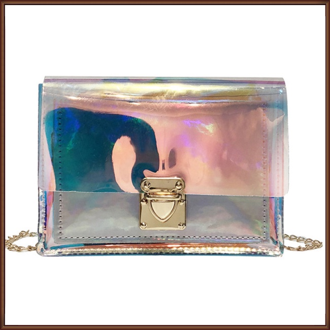 Túi Đeo Chéo Hình Vuông Cỡ Nhỏ Trong Suốt Nhiều Màu Thời Trang Mùa Hè Cho Nữ