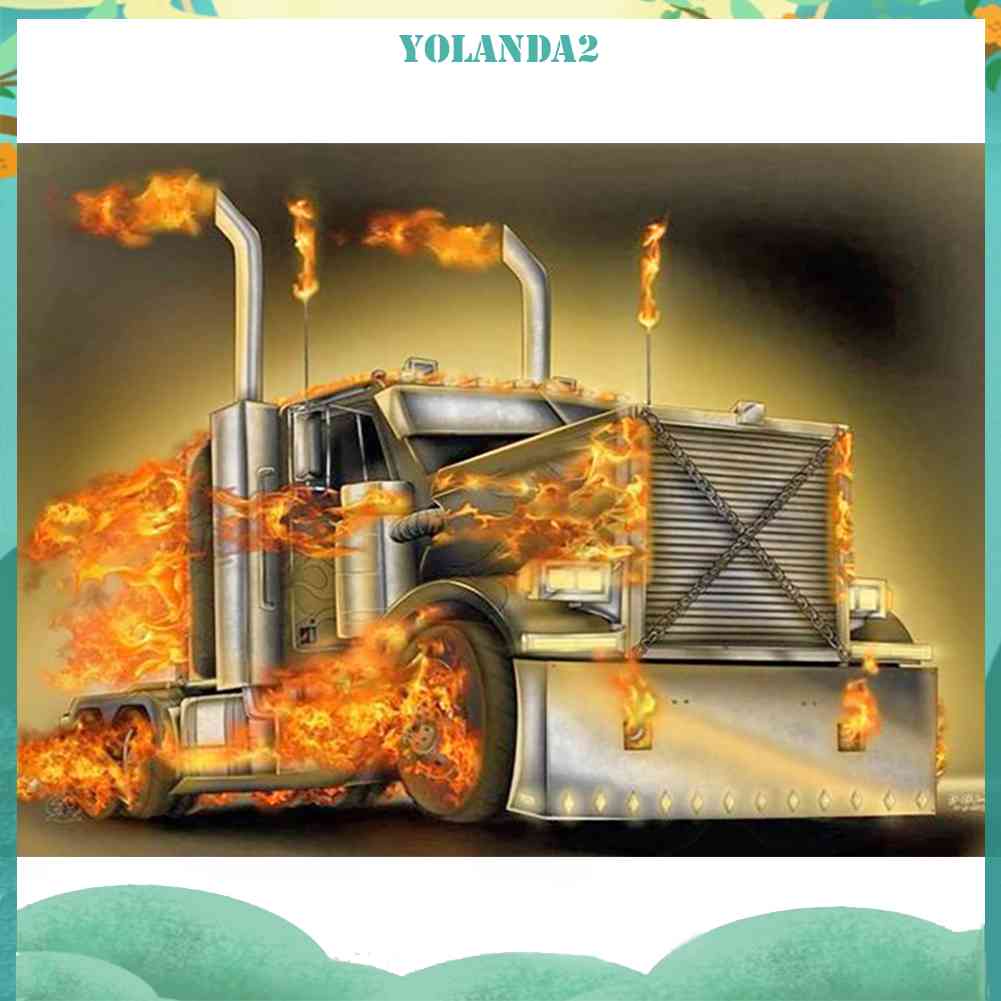 Tranh Đính Đá Kim Cương Toàn Bộ 5D DIY Hình Vẽ Xe Hơi