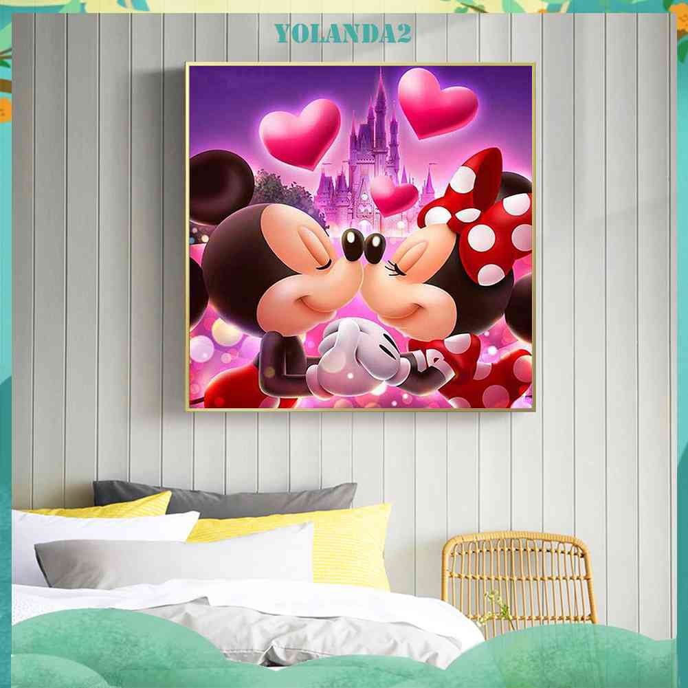 Tranh Đính Đá Kim Cương Toàn Bộ 5D DIY Hình Vẽ Chuột Mickey