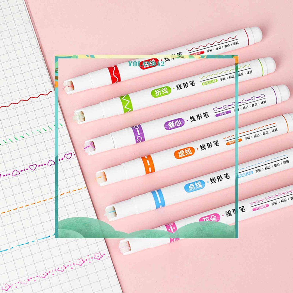 Set 6 Bút Lông Màu Sắc Xinh Xắn