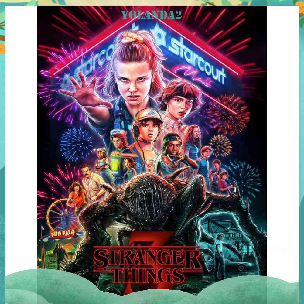 Tranh Đính Đá Kim Cương Toàn Bộ Tròn In Hình Phim Stranger Things
