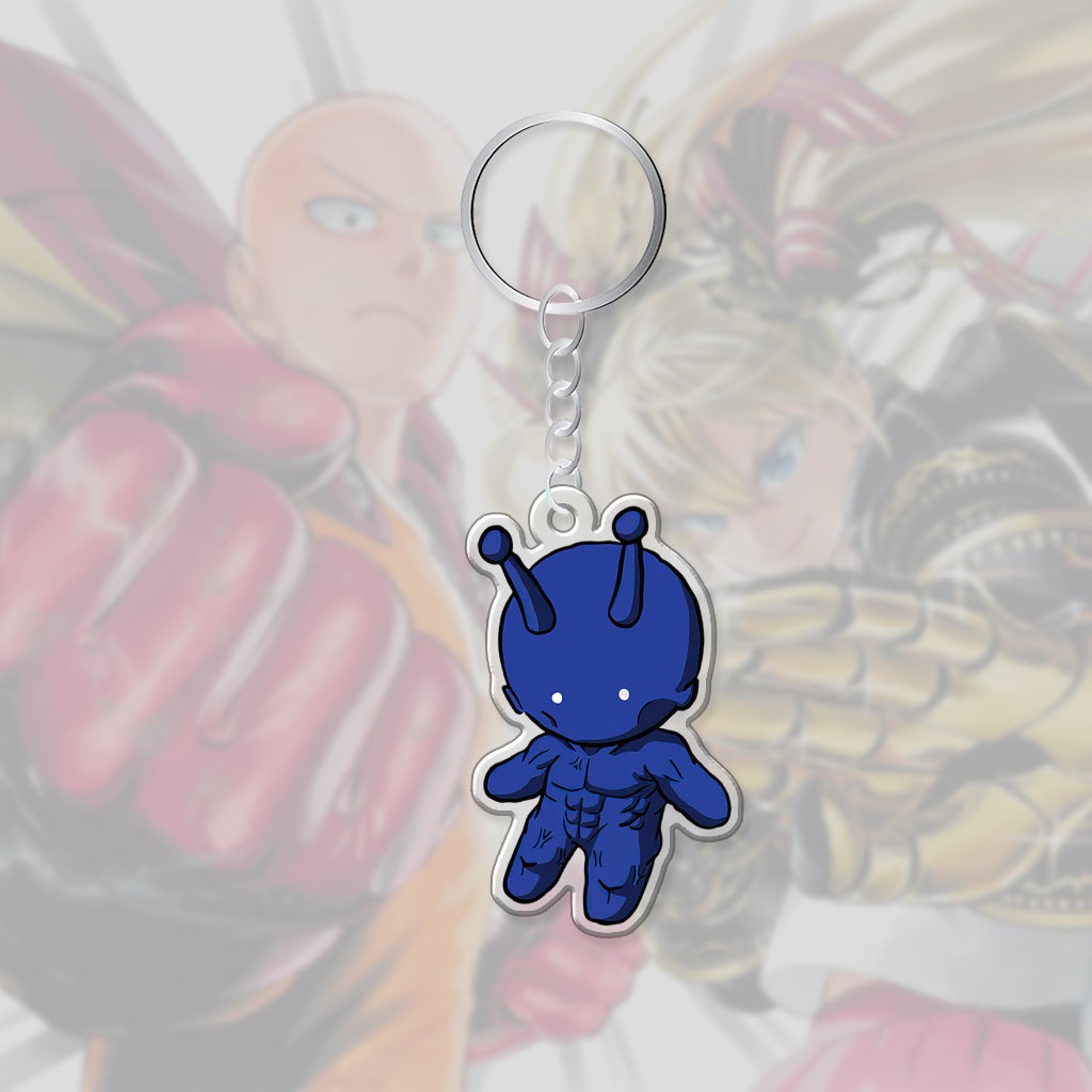 Móc khoá Onepunch Man Saitama Chibi Mica Acrylic Gund Anime in hình nhân vật trang trí túi xách balo làm quà tặng bạn bè
