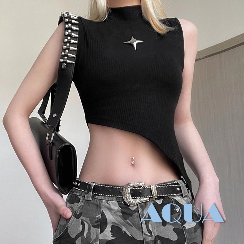 Áo Croptop Sát Nách Có Gân Kiểu Dáng Đơn Giản Thời Trang Mùa Hè Cho Nữ