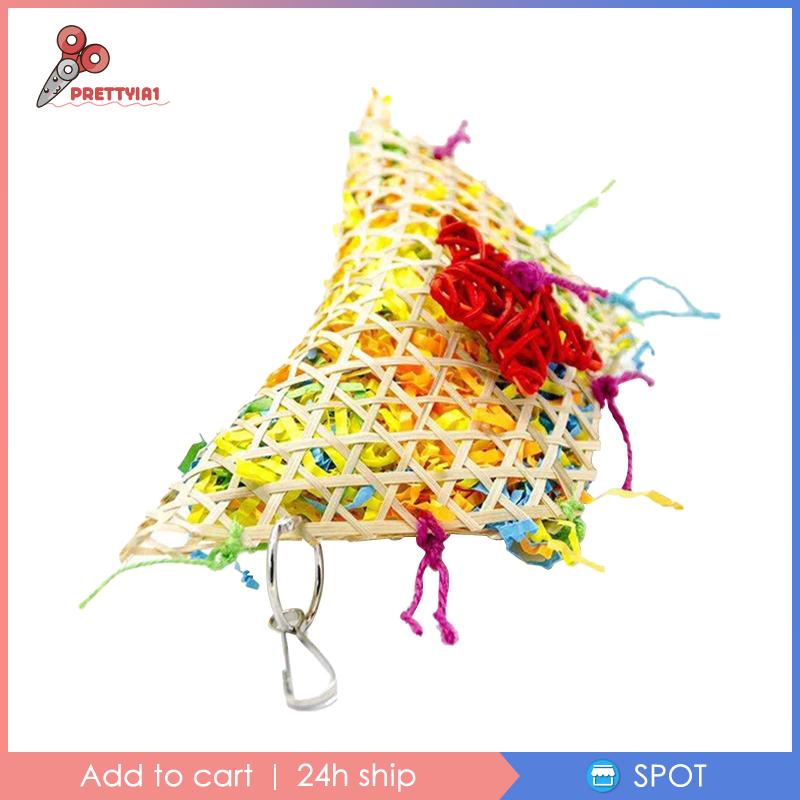 [Prettyia1] Đồ Chơi Gặm Nhiều Màu Sắc Dành Cho Chim Vẹt