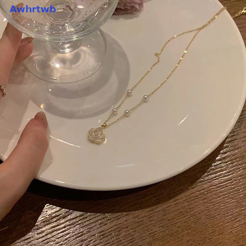 Awhrtwb Vòng Cổ Thời Trang Pháp Ngọt Ngào Hoa Trà niche Cá Tính Khí Chất Mới