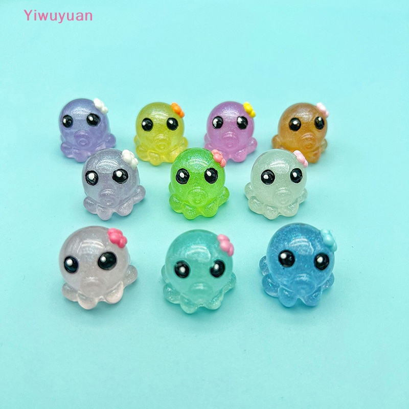 Bộ 2 Tượng Bạch Tuộc Dạ Quang Trang Trí Tiểu Cảnh Mới