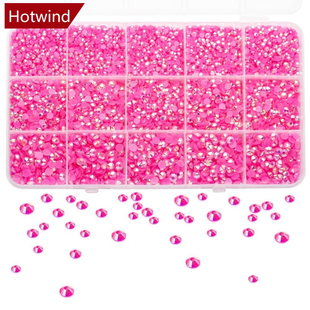 Set 12600 Hạt Đá Giả Kim Cương Tròn Màu Hồng Kích Thước 3 / 4 / 5mm F2L7 Dùng Trang Trí DIY