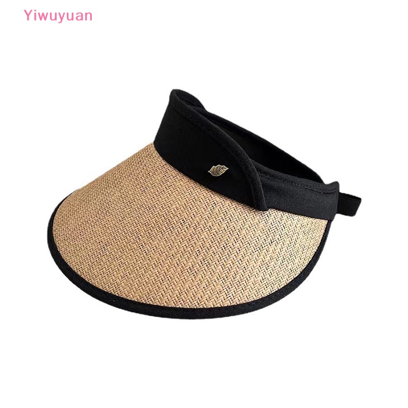 < Yiwuyuan > Mũ Cói Rộng Vành Chống Nắng / Tia UV Có Thể Gập Lại Hợp Thời Trang Đi Biển Du Lịch Cho Nữ Mới