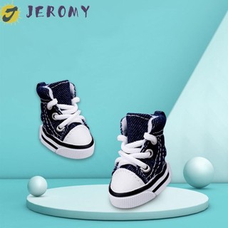 Set 4 giày denim chống trượt thoáng khí dành cho cún cưng