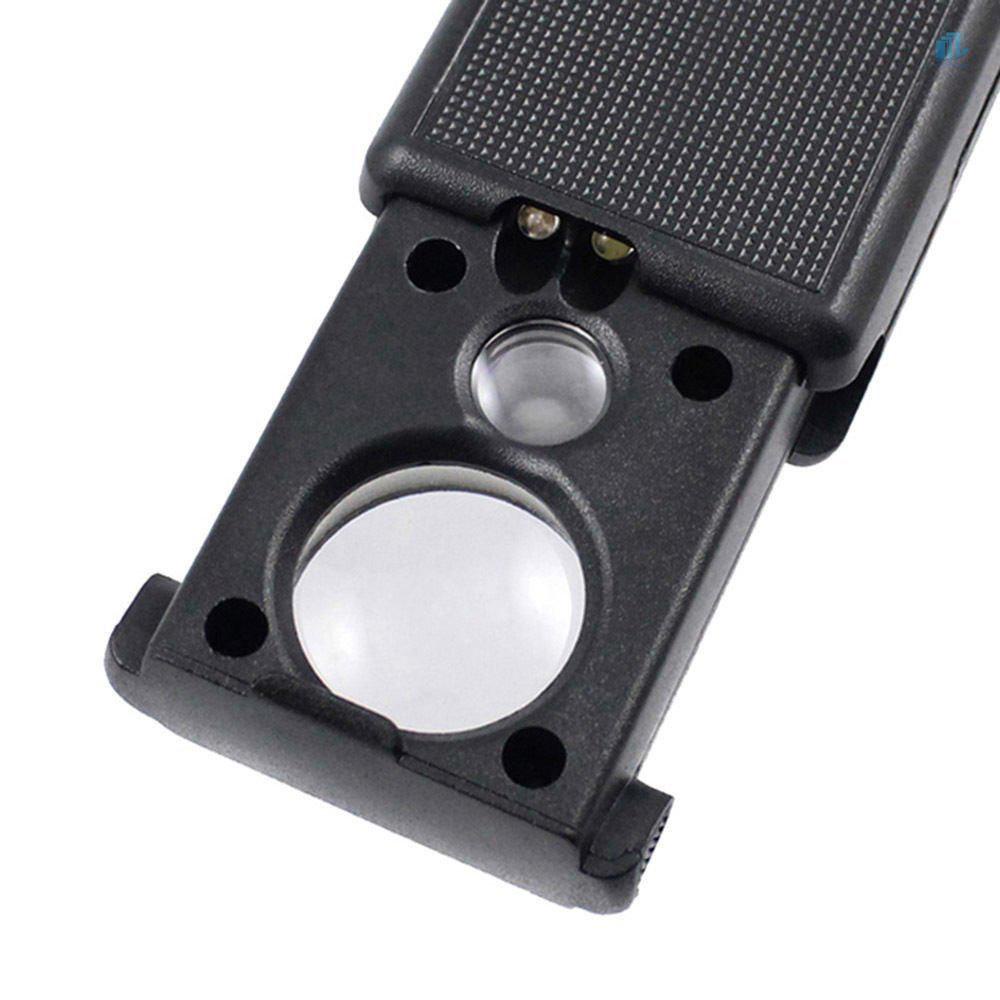 Kính Lúp Trang Sức Bỏ Túi Có Đèn LED UV 30X 60X