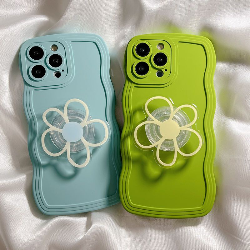 Ốp Điện Thoại Mềm Có Giá Đỡ Hình Hoa Cho iphone 15 promax 14 pro max 13 12 11 / x / xr / xsmax 8plus / 7