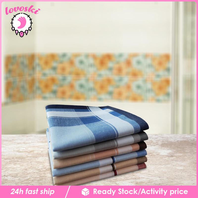 Set 6 Khăn Cotton Vuông Bỏ Túi Cho Chú Rể