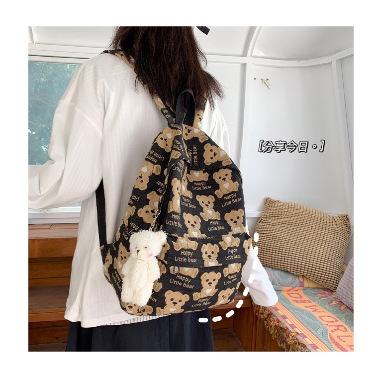 MISCHA Ba Lô Vải canvas In Họa Tiết Hoạt Hình Dễ Thương Không Kèm Móc Treo Dành Cho Nữ Sinh