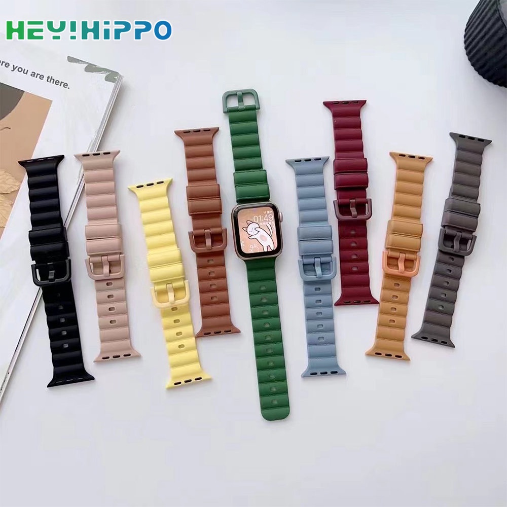 Dây Đeo Silicone Cho Đồng Hồ Thông Minh iwatch series 8 / 7 / 6 / 5 / SE / 4 / 3 45 / 44 / 42 / 41 / 40 / 38mm