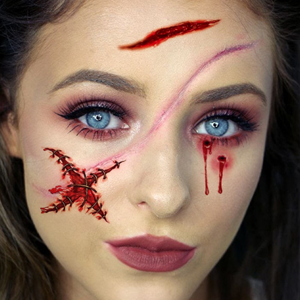 Set 10 Hình Xăm Dán PVC Hiệu Ứng Ánh Kim Độc Đáo DIY