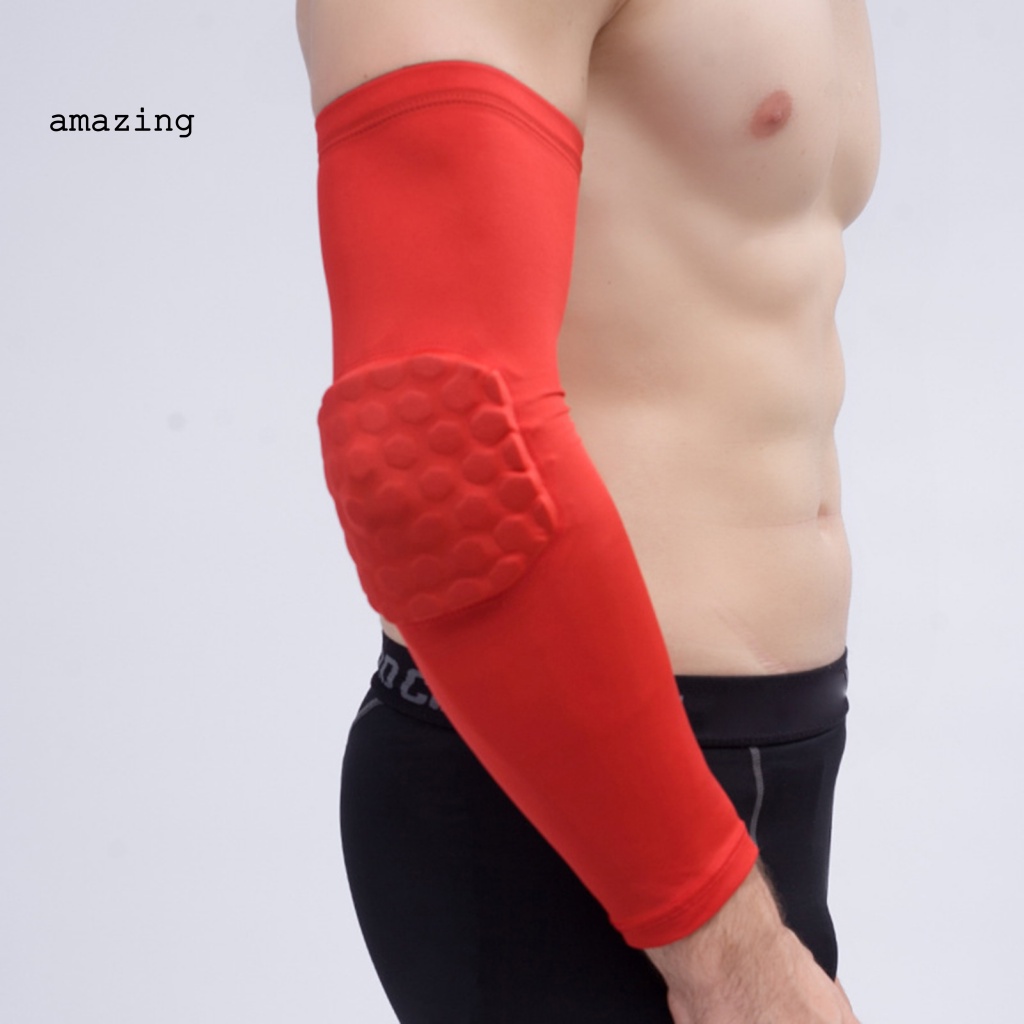 1 Găng Cánh Tay Thoáng Khí Họa Tiết Tổ Ong Độ Co Giãn Cao Hỗ Trợ Luyện Tập Thể Thao