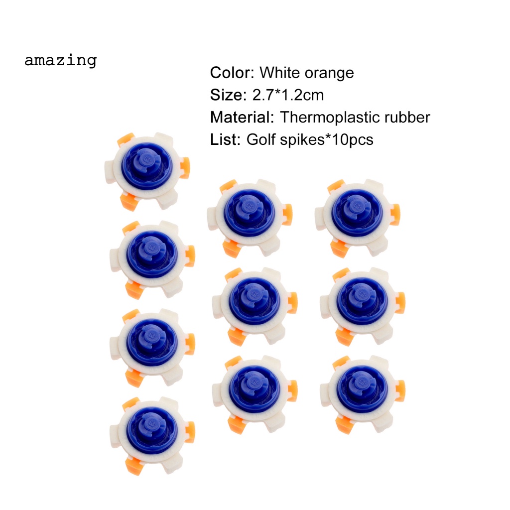 Bộ 10 Đinh Gắn Đế Giày Đánh Golf Mềm Mại Dễ Lắp Đặt