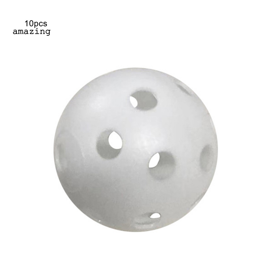Bộ 10 Bóng Golf Nhựa Rỗng Thay Thế Bắt Mắt Dùng Trong Nhà