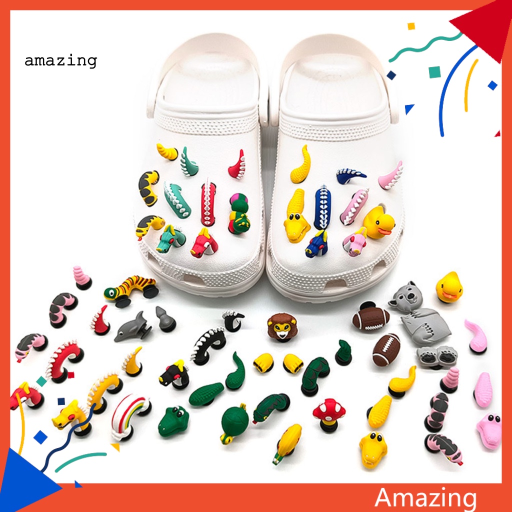 Set 3 Phụ Kiện Trang Trí Giày / Đồ Dùng Hình Động Vật Biển Hoạt Hình Bằng PVC