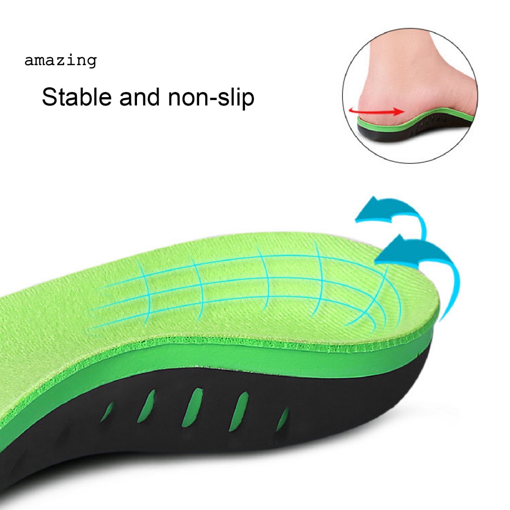 Set 2 Miếng Lót Giày Hỗ Trợ Chỉnh Hình Lòng Bàn Chân Phẳng Giảm Xóc Cho Trẻ Em